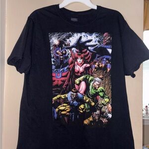 Marvel Shirt Adult Large Black X-Men Brotherhood Graphic Tee Short Sleeve